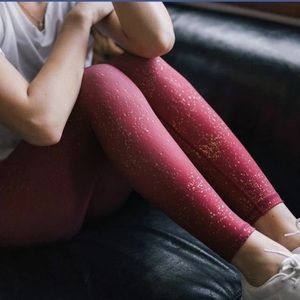 Zyia Red Stay Gold Light n Tight Hi-rise size 6-8